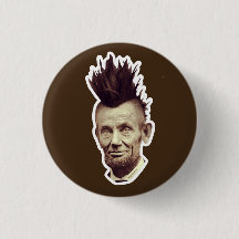 Abe met een Mohawk-Button