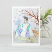 Abe no Seimei originele kunstwerk Bedankkaart (Staand voorkant)