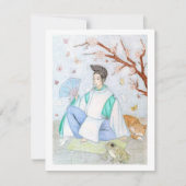 Abe no Seimei originele kunstwerk Notitiekaartje (Voorkant)