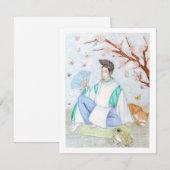 Abe no Seimei originele kunstwerk Notitiekaartje (Voorkant / Achterkant)