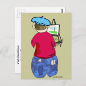 Abe R Doodle - Zee Artiste Briefkaart (Voorkant / Achterkant)