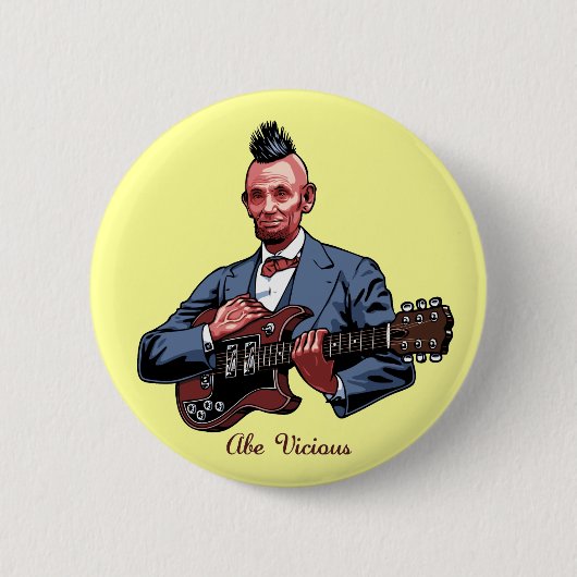Abe Vicious Ronde Button 5,7 Cm (Voorkant)