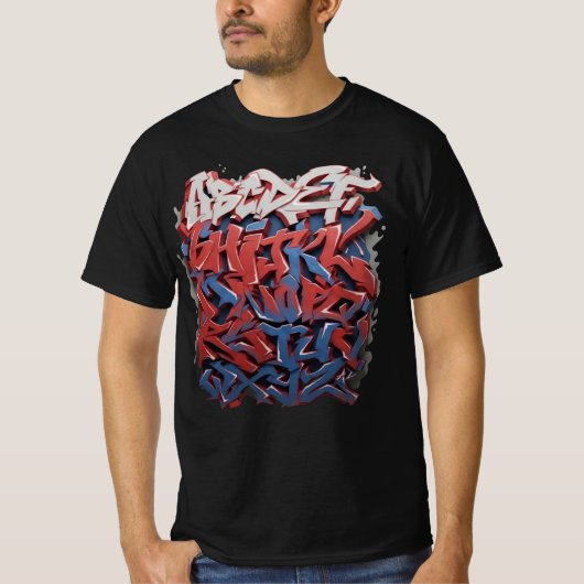 abecedario de graffiti Camiseta T-shirt (Voorkant)