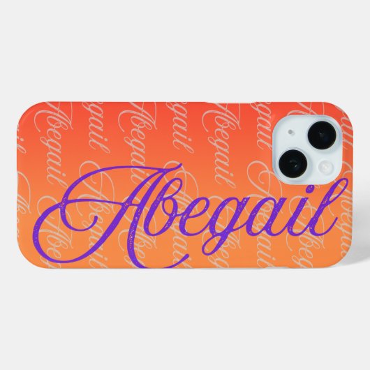 Abegail Herhalende Naam Patroon Case-Mate iPhone Case (Achterkant (horizontaal))
