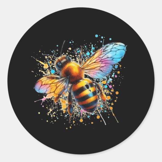 Abeille Ronde Sticker (Voorkant)