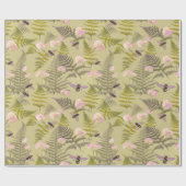 Abejas y hojas de helecho cadeaupapier (Vlak)