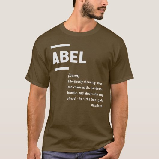 Abel Definition Name Abel T-shirt (Voorkant)