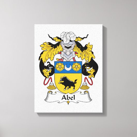 Abel Family Crest Canvas Afdruk (Voorkant)