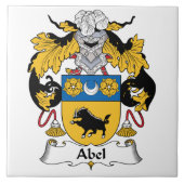 Abel Family Crest Tegeltje (Voorkant)