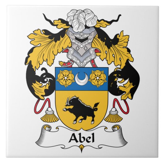 Abel Family Crest Tegeltje (Voorkant)