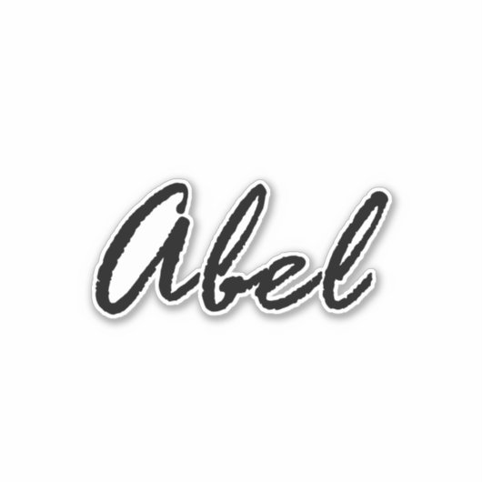 Abel-naam Sticker (Voorkant)