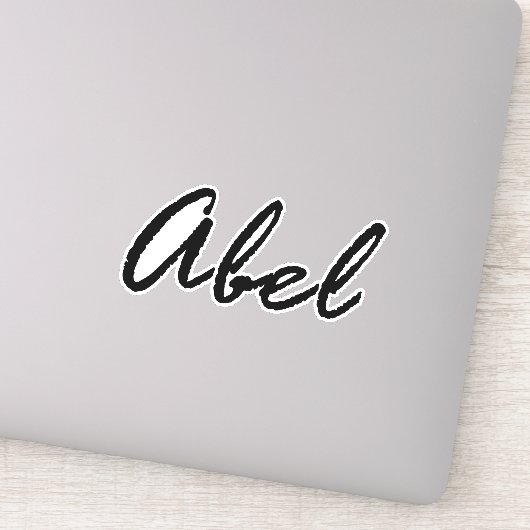 Abel-naam Sticker (Detail)