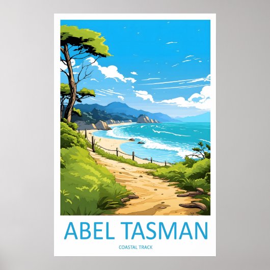 Abel Tasman Coastal Track Reispark Poster Ski (Voorkant)