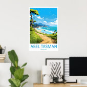 Abel Tasman Coastal Track Reispark Poster Ski (Thuiskantoor)