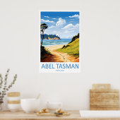 Abel Tasman Coastal Track Vintage Reisposter Poster (Keuken)