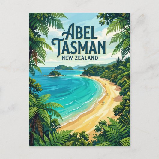 Abel Tasman-kust Nieuw-Zeeland Briefkaart (Voorkant)