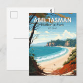 Abel Tasman Nationaal Park Nieuw-Zeeland Reizen Re Briefkaart (Voorkant / Achterkant)