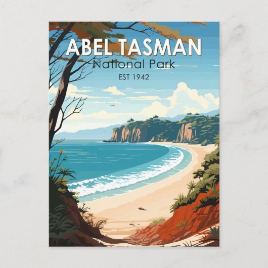 Abel Tasman Nationaal Park Nieuw-Zeeland Reizen Re Briefkaart (Voorkant)