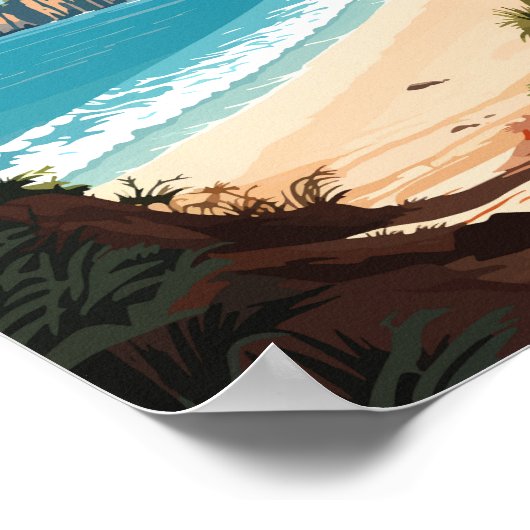 Abel Tasman Nationaal Park Nieuw-Zeeland Reizen Re Poster (Hoek)