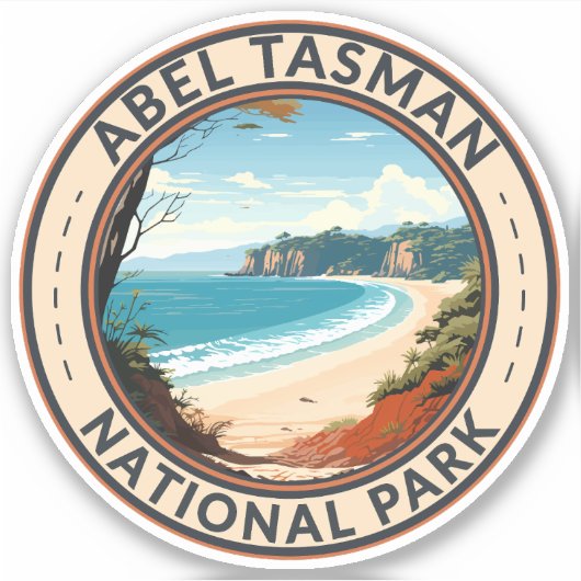 Abel Tasman Nationaal Park Nieuw-Zeeland Reizen Re Sticker (Voorkant)