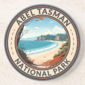 Abel Tasman Nationaal Park Nieuw-Zeeland Reizen Re Zandsteen Onderzetter (Voorkant)