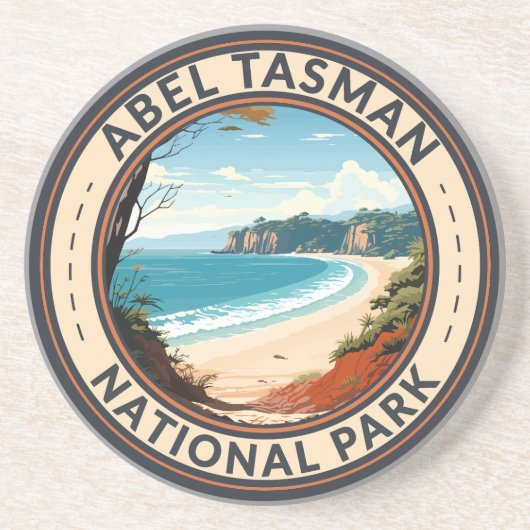 Abel Tasman Nationaal Park Nieuw-Zeeland Reizen Re Zandsteen Onderzetter (Voorkant)