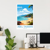 Abel Tasman Nationale Poster Reizen Park Ski (Thuiskantoor)