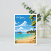 Abel Tasman Nieuw-Zeeland reisillustratie Briefkaart (Staand voorkant)