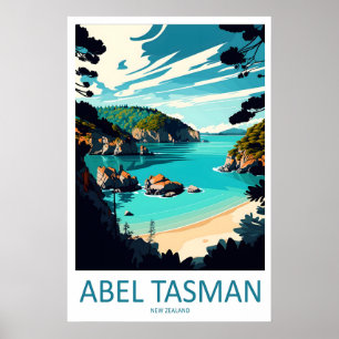 Abel Tasman Vintage Reisposter Ski Nationaal Poster