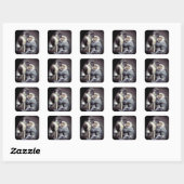 Abelard en Heloise Vierkante Sticker (Vel)