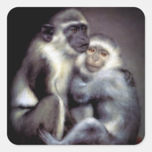 Abelard en Heloise Vierkante Sticker