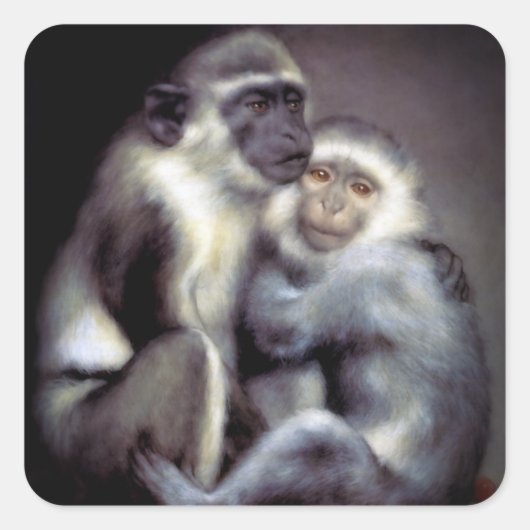 Abelard en Heloise Vierkante Sticker (Voorkant)