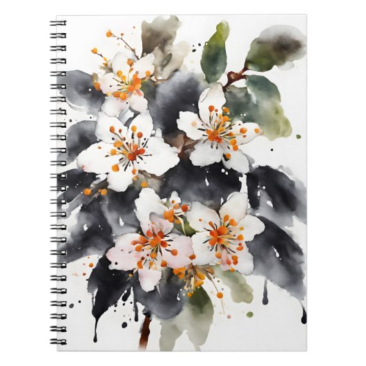 Abelia - Waterverf bloemen Notitieboek (Voorkant)