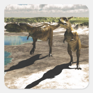 Abelisaurus 2 vierkante sticker