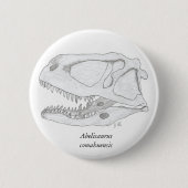 Abelisaurus comahuensis schedelknop ronde button 5,7 cm (Voorkant)