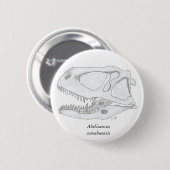 Abelisaurus comahuensis schedelknop ronde button 5,7 cm (Voorkant /achterkant)