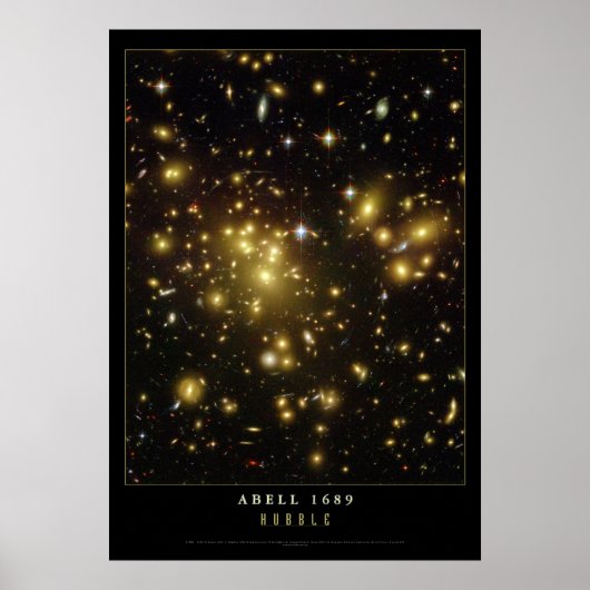 Abell 1689 Galaxies Astronomie Poster (Voorkant)