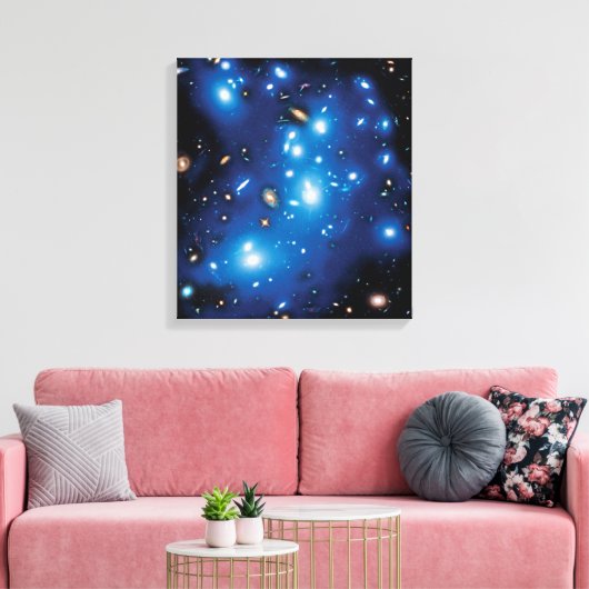 Abell 2744 Pandora Galaxy Cluster Space Foto Canvas Afdruk (Insitu (Woonkamer))