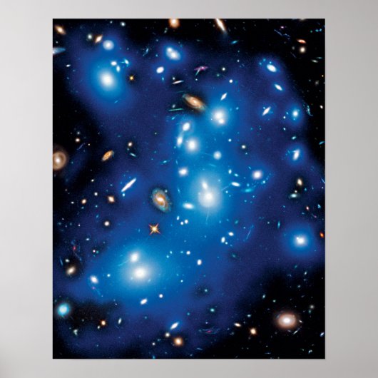 Abell 2744 Pandora Galaxy Cluster Space Foto Poster (Voorkant)