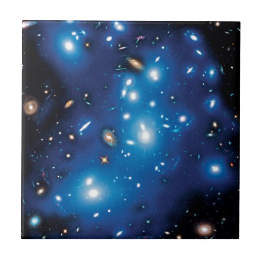 Abell 2744 Pandora Galaxy Cluster Space Foto Tegeltje (Voorkant)