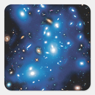 Abell 2744 Pandora Sterrenstelselcluster ruimtefot Vierkante Sticker