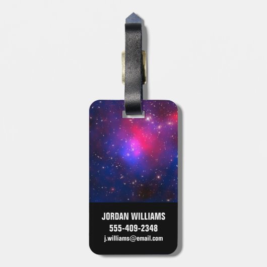 Abell 2744, Pandora's Cluster. Bagagelabel (Achterkant verticaal)