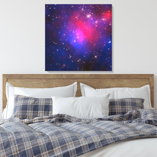 Abell 2744, Pandora's Cluster. Canvas Afdruk (Insitu (Slaapkamer))