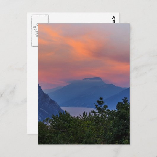 Abendstimmung am Gardasee Briefkaart (Voorkant / Achterkant)