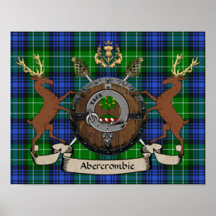 Abercrombie Badge & Scottish Targe gepersonaliseer Poster