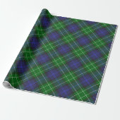 Abercrombie Blue Green Tartan Pset Scottish Cadeaupapier (Uitgerold)
