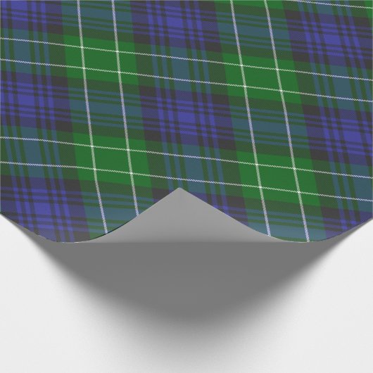 Abercrombie Blue Green Tartan Pset Scottish Cadeaupapier (Hoek)