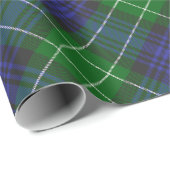 Abercrombie Blue Green Tartan Pset Scottish Cadeaupapier (Rol Hoek)