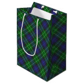 Abercrombie Blue Green Tartan Pset Scottish Medium Cadeauzakje (Voorkant Gekanteld)