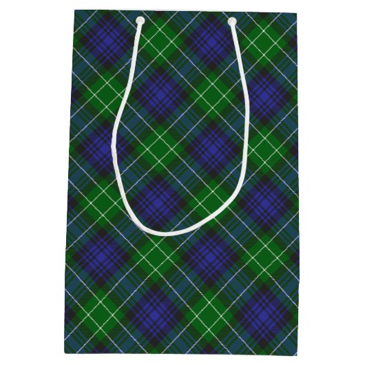 Abercrombie Blue Green Tartan Pset Scottish Medium Cadeauzakje (Achterkant)